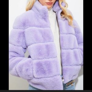 Generation Love Lilac Faux Fur Jacket